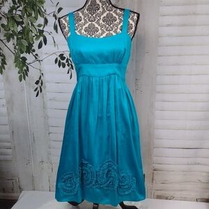 London Times Teal Midi Dress Size 6